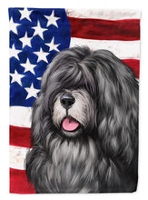 Load image into Gallery viewer, Portuguese Sheepdog American Flag Garden Flag - Outdoor Decorative Yard Flag CK6475GF