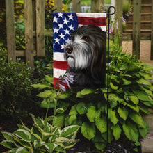 Load image into Gallery viewer, Catalan Sheepdog Dog American Flag Garden Flag - Outdoor Decorative Yard Flag CK6480GF