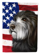 Load image into Gallery viewer, Catalan Sheepdog Dog American Flag Garden Flag - Outdoor Decorative Yard Flag CK6480GF
