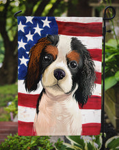 Load image into Gallery viewer, Cavalier Spaniel American Flag Garden Flag - Outdoor Decorative Yard Flag CK6482GF