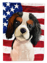 Load image into Gallery viewer, Cavalier Spaniel American Flag Garden Flag - Outdoor Decorative Yard Flag CK6482GF