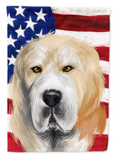 Load image into Gallery viewer, Central Asian Shepherd Dog American Flag Garden Flag - Outdoor Decorative Yard Flag CK6483GF