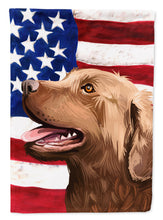 Load image into Gallery viewer, Chesapeake Bay Retriever American Flag Garden Flag - Outdoor Decorative Yard Flag CK6486GF
