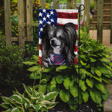 Load image into Gallery viewer, Chinese Crested Dog American Flag Garden Flag - Outdoor Decorative Yard Flag CK6487GF