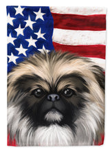 Load image into Gallery viewer, Chinese Imperial Dog American Flag Flag Canvas House Size CK6488CHF