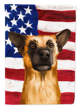 Load image into Gallery viewer, Chinook Dog American Flag Flag Canvas House Size CK6489CHF