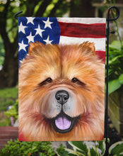 Load image into Gallery viewer, Chow Chow Dog American Flag Garden Flag - Outdoor Decorative Yard Flag CK6490GF