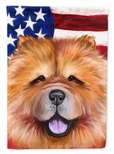 Load image into Gallery viewer, Chow Chow Dog American Flag Garden Flag - Outdoor Decorative Yard Flag CK6490GF