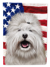 Load image into Gallery viewer, Coton de Tulear Dog American Flag Garden Flag - Outdoor Decorative Yard Flag CK6495GF