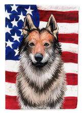 Load image into Gallery viewer, Czechoslovakian Wolfdog American Flag Garden Flag - Outdoor Decorative Yard Flag CK6499GF