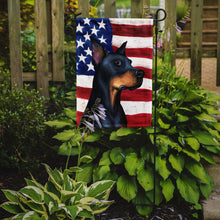 Load image into Gallery viewer, Doberman Pinscher Dog American Flag Garden Flag - Outdoor Decorative Yard Flag CK6504GF