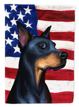 Load image into Gallery viewer, Doberman Pinscher Dog American Flag Garden Flag - Outdoor Decorative Yard Flag CK6504GF