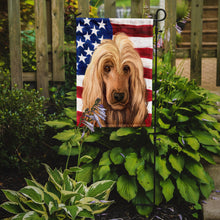 Load image into Gallery viewer, English Cocker Spaniel American Flag Garden Flag - Outdoor Decorative Yard Flag CK6511GF