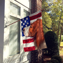 Load image into Gallery viewer, English Setter Dog American Flag Flag Canvas House Size CK6514CHF