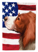 Load image into Gallery viewer, English Setter Dog American Flag Flag Canvas House Size CK6514CHF