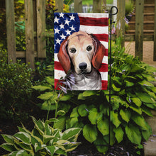 Load image into Gallery viewer, Estonian Hound Dog American Flag Garden Flag - Outdoor Decorative Yard Flag CK6517GF
