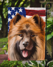 Load image into Gallery viewer, Eurasier Dog American Flag Garden Flag - Outdoor Decorative Yard Flag CK6519GF