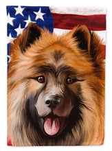 Load image into Gallery viewer, Eurasier Dog American Flag Garden Flag - Outdoor Decorative Yard Flag CK6519GF