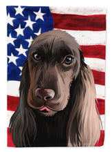 Load image into Gallery viewer, Field Spaniel Dog American Flag Garden Flag - Outdoor Decorative Yard Flag CK6521GF