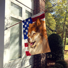 Load image into Gallery viewer, Finnish Lapphund Dog American Flag Flag Canvas House Size CK6524CHF