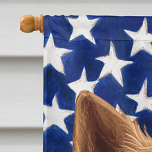 Load image into Gallery viewer, Finnish Spitz Dog American Flag Flag Canvas House Size CK6525CHF