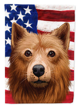 Load image into Gallery viewer, Finnish Spitz Dog American Flag Flag Canvas House Size CK6525CHF