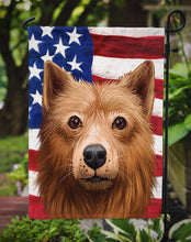 Load image into Gallery viewer, Finnish Spitz Dog American Flag Garden Flag - Outdoor Decorative Yard Flag CK6525GF