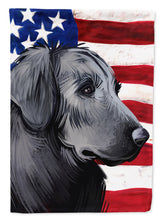 Load image into Gallery viewer, Flat-Coated Retriever American Flag Flag Canvas House Size CK6526CHF