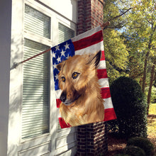 Load image into Gallery viewer, Garafian Shepherd Dog American Flag Flag Canvas House Size CK6531CHF