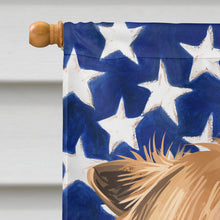 Load image into Gallery viewer, Garafian Shepherd Dog American Flag Flag Canvas House Size CK6531CHF