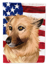 Load image into Gallery viewer, Garafian Shepherd Dog American Flag Flag Canvas House Size CK6531CHF