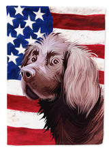 Load image into Gallery viewer, German Longhaired Pointer American Flag Flag Canvas House Size CK6533CHF