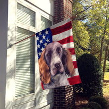 Load image into Gallery viewer, German Spaniel Dog American Flag Flag Canvas House Size CK6537CHF