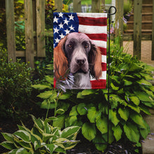 Load image into Gallery viewer, German Spaniel Dog American Flag Garden Flag - Outdoor Decorative Yard Flag CK6537GF