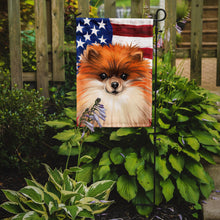Load image into Gallery viewer, German Spitz Dog American Flag Garden Flag - Outdoor Decorative Yard Flag CK6538GF