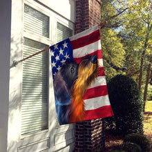Load image into Gallery viewer, German Wirehaired Pointer American Flag Flag Canvas House Size CK6539CHF