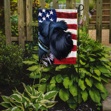 Load image into Gallery viewer, Giant Schnauzer Dog American Flag Garden Flag - Outdoor Decorative Yard Flag CK6540GF