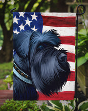 Load image into Gallery viewer, Giant Schnauzer Dog American Flag Garden Flag - Outdoor Decorative Yard Flag CK6540GF