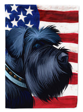 Load image into Gallery viewer, Giant Schnauzer Dog American Flag Garden Flag - Outdoor Decorative Yard Flag CK6540GF