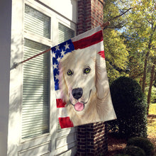 Load image into Gallery viewer, Golden Retriever Dog American Flag Flag Canvas House Size CK6542CHF