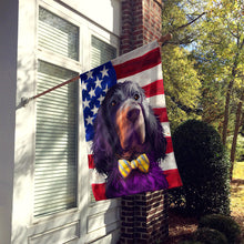 Load image into Gallery viewer, Gordon Setter Dog American Flag Flag Canvas House Size CK6543CHF