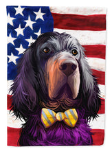 Load image into Gallery viewer, Gordon Setter Dog American Flag Flag Canvas House Size CK6543CHF