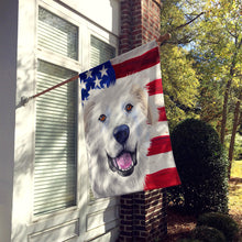 Load image into Gallery viewer, Great Pyrenees Dog American Flag Flag Canvas House Size CK6547CHF