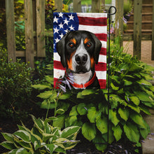 Load image into Gallery viewer, Greater Swiss Mountain Dog American Flag Garden Flag - Outdoor Decorative Yard Flag CK6548GF