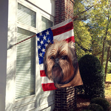 Load image into Gallery viewer, Griffon Bruxellois Dog American Flag Flag Canvas House Size CK6552CHF