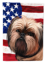 Load image into Gallery viewer, Griffon Bruxellois Dog American Flag Flag Canvas House Size CK6552CHF