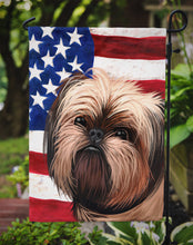 Load image into Gallery viewer, Griffon Bruxellois Dog American Flag Garden Flag - Outdoor Decorative Yard Flag CK6552GF