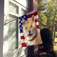 Load image into Gallery viewer, Hokkaido Dog American Flag Flag Canvas House Size CK6560CHF