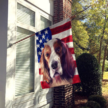 Load image into Gallery viewer, Irish Red and White Setter American Flag Flag Canvas House Size CK6569CHF