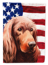Load image into Gallery viewer, Irish Setter Dog American Flag Flag Canvas House Size CK6570CHF